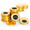 80 Pcs Anniversary Candy Party Favors Chocolate Coins - Gold Foil